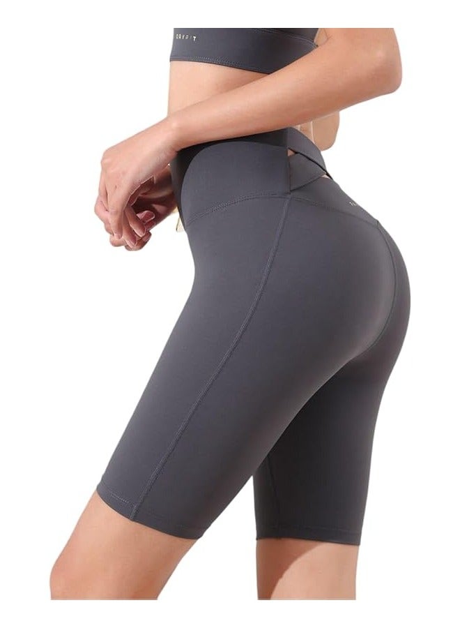 Women's Light Running Shorts High Waisted Gym Biker Compression - Image 1