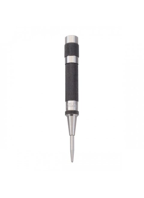 Starrett Steel Automatic Center Punch with Adjustable Stroke - 5" (125mm) Length, 9/16" (14mm) Punch Diameter, Lightweight, Knurled Steel Handle - 18A
