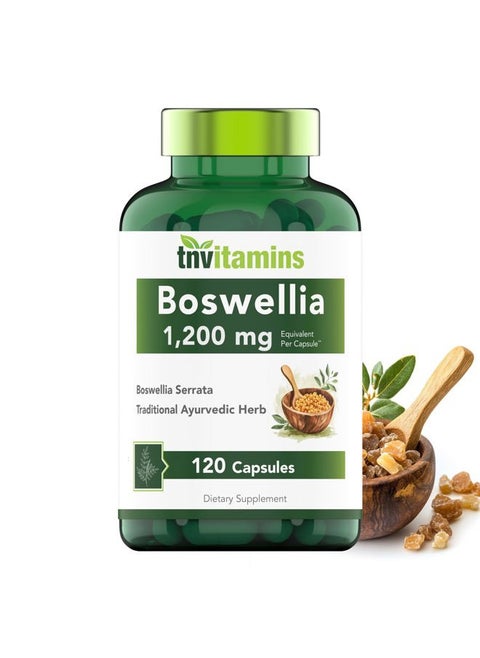 Boswellia Serrata Herbal Extract Capsules | 1200 MG/Capsule (120 Capsules) | Joint Support Supplement* | Ayurvedic Herb: Indian Olibanum/Frankincense