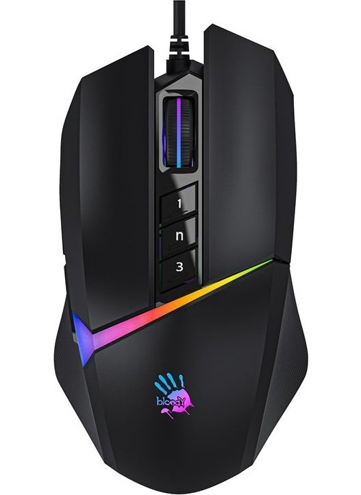 Bloody W60 Max 10,000 CPI 10 Key RGB 4M Memory Ultra Core 3&4 Active Custom Made Optical Wired Gaming Mouse  - Image 1