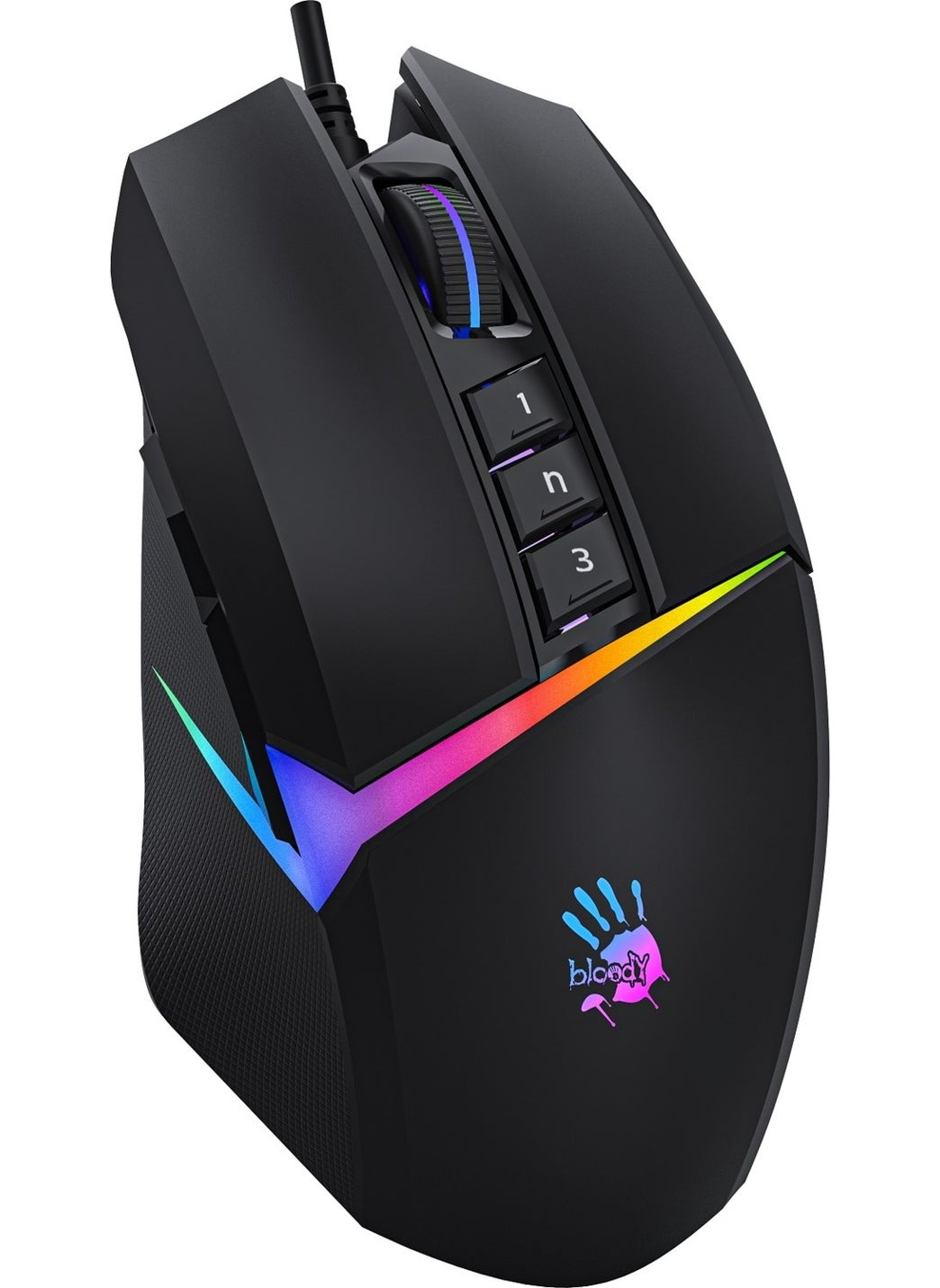 Bloody - W60 Max 10,000 CPI 10 Key RGB 4M Memory Ultra Core 3&4 Active Custom Made Optical Wired Gaming Mouse - Image 1