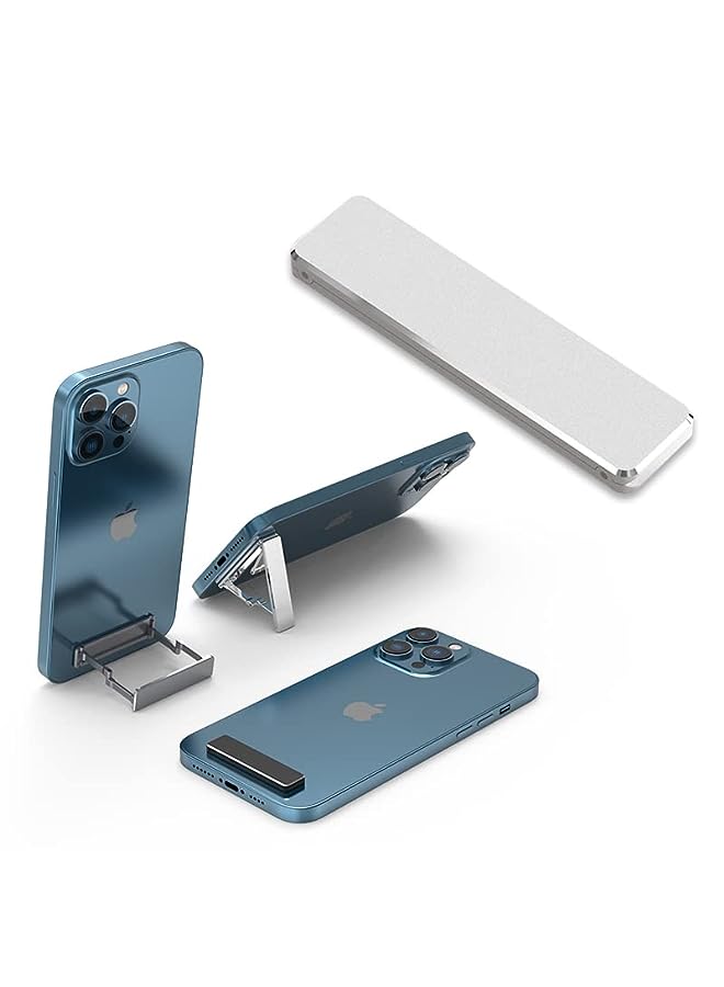 PROMASS حامل هاتف محمول مكتبي معدني قابل للطي صغير (أسود) - Image 2