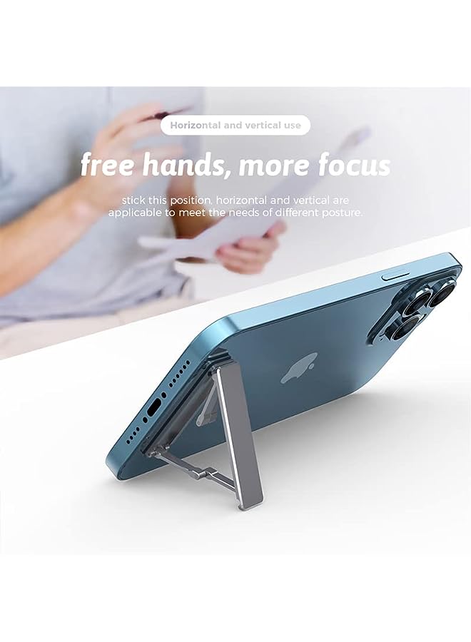 PROMASS حامل هاتف محمول مكتبي معدني قابل للطي صغير (أسود) - Image 4