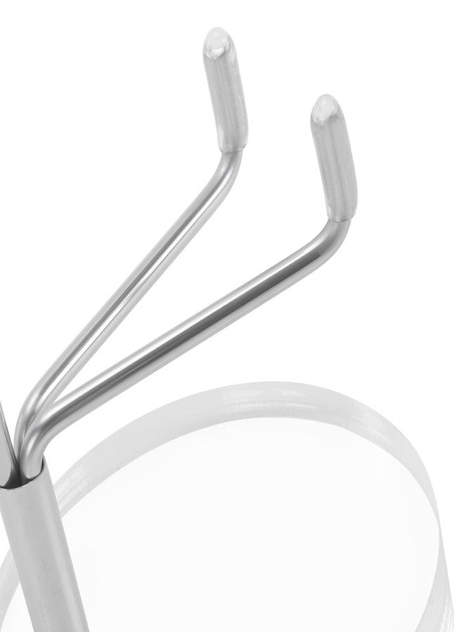 مجموعة من 6 حوامل عرض صخور من سينجون، حامل عرض بأذرع معدنية قابلة للتعديل وقاعدة أكريليك دائرية لعرض الأحافير المرجانية والصخور والمعادن والعقيق والكريستال، ارتفاع 3.1 بوصة - Image 4