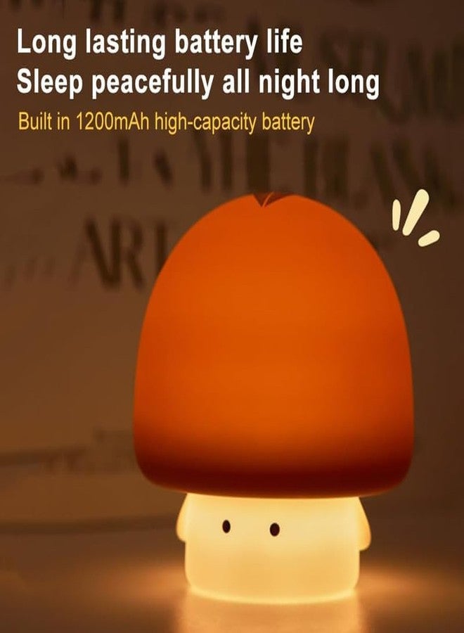DTR Creation Mushroom Night Silicone Lamp - Rechargeable LED Night Light for Kids, Dimmable Touch Sensor Decorative Figurin Mushroom 12 cm Height - Image 5