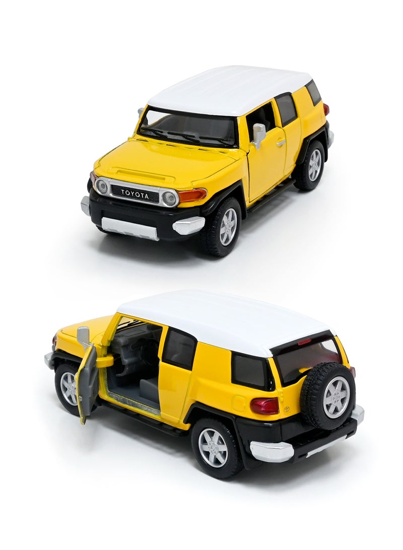 Kinsmart Toyota FJ Cruiser 1/36 Scale Die Cast Metal Doors Openable Pull Back Action Toy Car