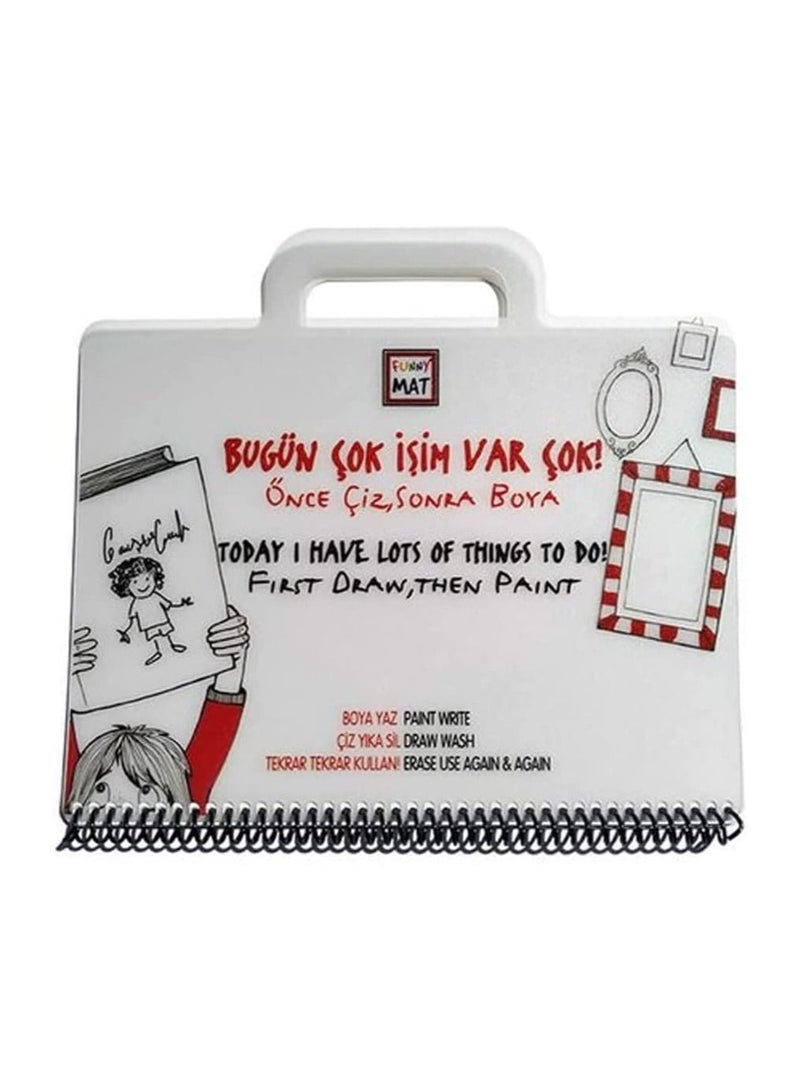 Funny Mat Washable Silicone Coloring Pads Notebooks and Mat Travel Set Lost - Image 1