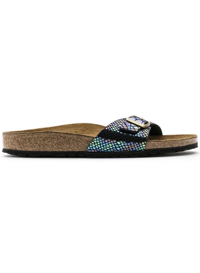 بيركنستوك صندل مدريد ثعبان لامع أسود متعدد الألوان من بيركو فلور - Image 2