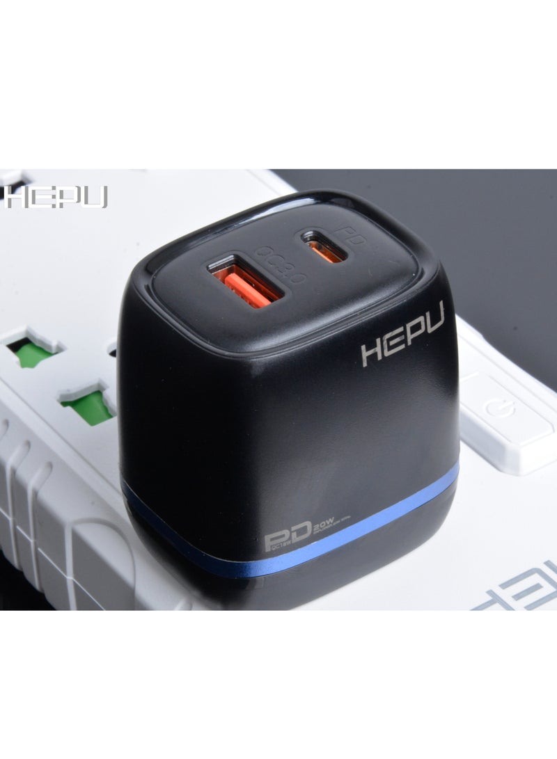 هيبو محول 20 وات مع كابل من النوع سي HEPU - Image 3