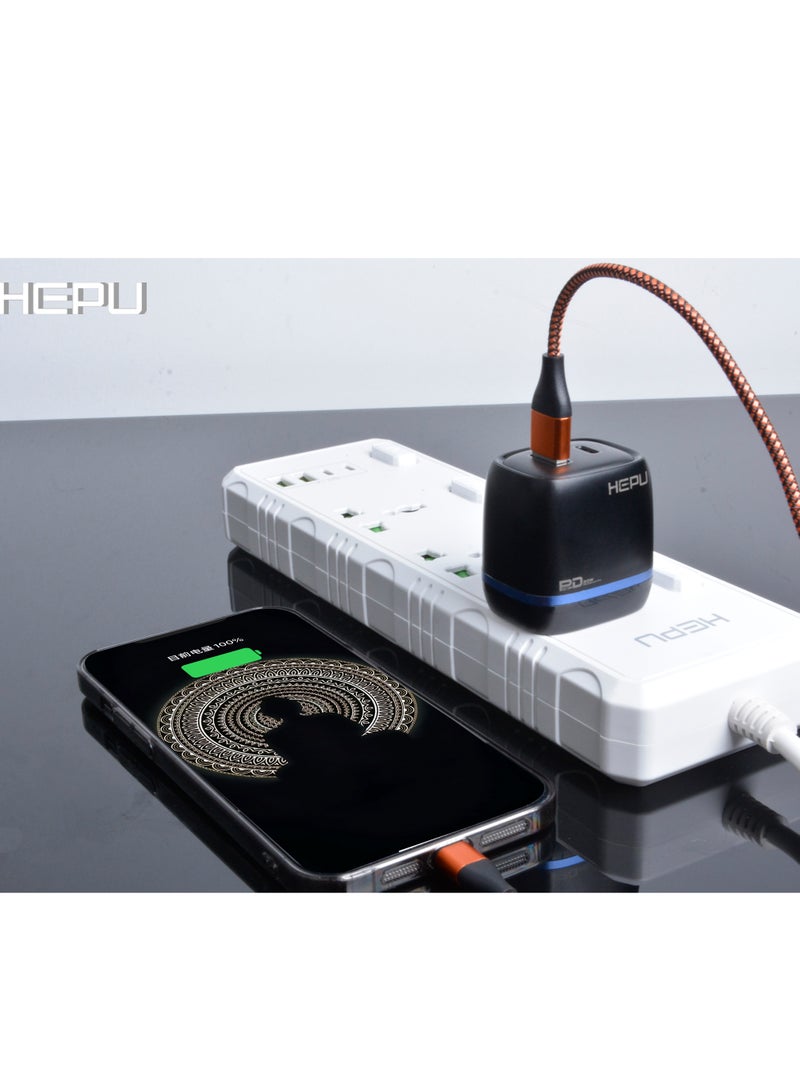 هيبو محول 20 وات مع كابل من النوع سي HEPU - Image 2
