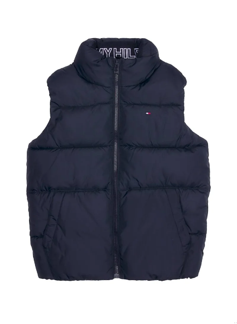 تومي هيلفيغر Boys' Puffer Vest - Polyester, Blue