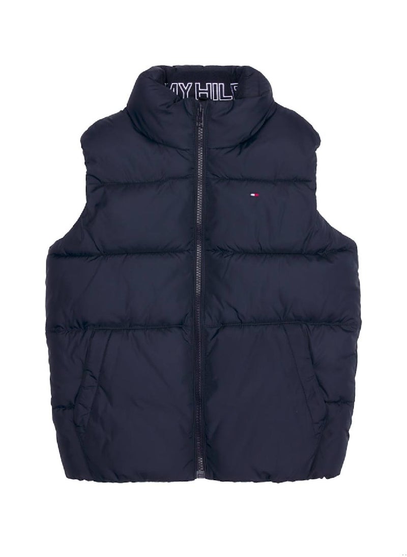TOMMY HILFIGER Boys' Puffer Vest - Polyester, Blue  - Image 2