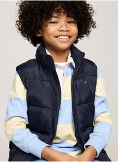 TOMMY HILFIGER Boys' Puffer Vest - Polyester, Blue  - Image 4