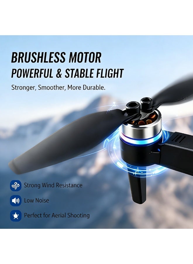 Closeli Drone with Camera,Foldable Drone, Remote Control Aircraft, FPV Drone, RC Quadcopter with Dual HD Cameras, Rechargeable Controller, 360° Flips, Brushless Motor, Intelligent Obstacle Avoidance, Optical Flow Hovering, 3 Speed Modes, One-Key Takeoff/Landing, App Control, Toy Drone (2 Batteries) - Image 3