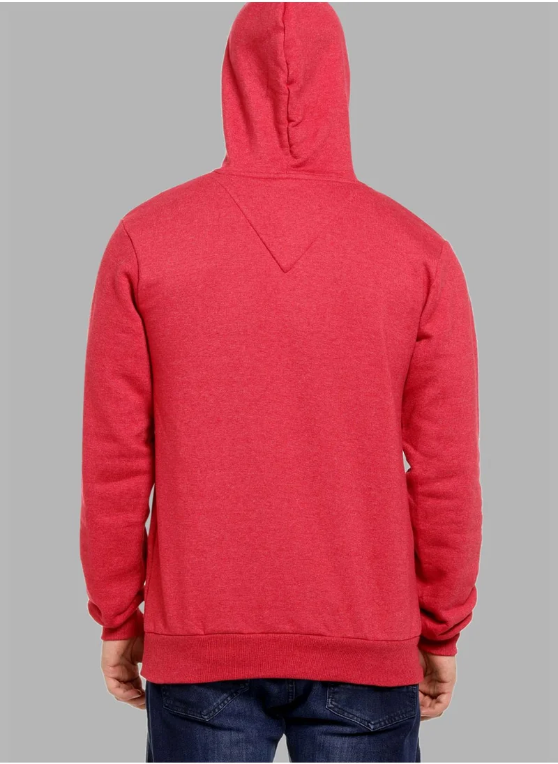 Campus Sutra Front Pocket Printed Hoodie