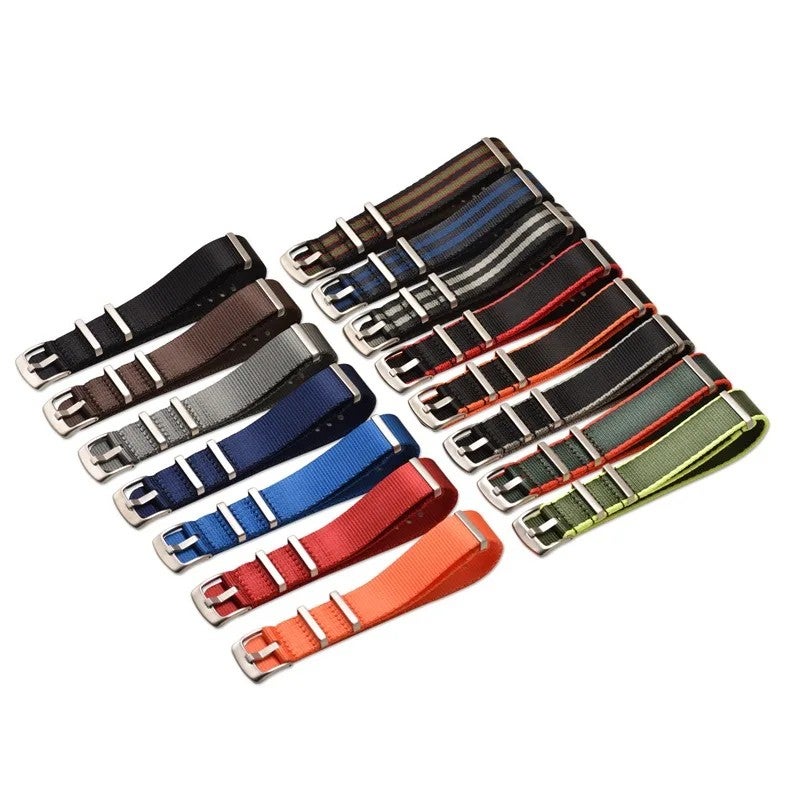 Bluejw High Quality Smooth Nylon Watch Strap 18mm 20mm 22mm 24mm Replacement Seatbelt Style One-Piece Wrist Band for Regular Watches – Easy to Replace the Watch Strap - Image 5