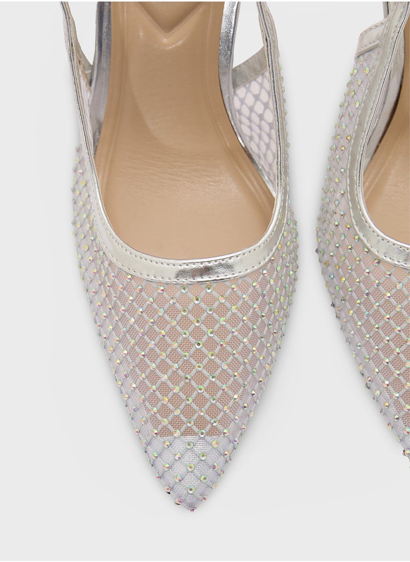 Truffle - Detailed Slingback Pump - Image 1