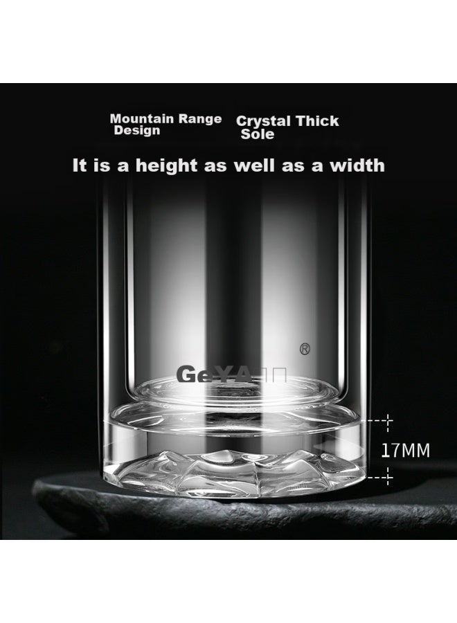 Geya Premium Double-layer Glass Tea Cup For Men, Business Tea Infuser Cup, Office Glass Water Cup, Gift Box Set - Image 4