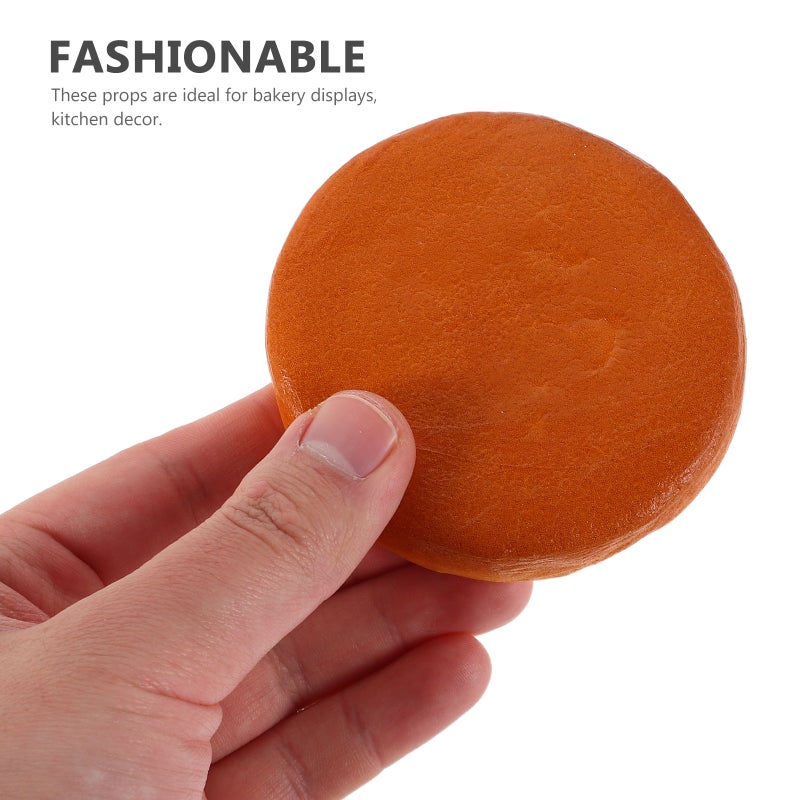 5pcs Fake Burger Bread Slices Artificial Bread Slice Model Fake French Bread Simulated Bread Adornments For Fake Food Decor - Image 3