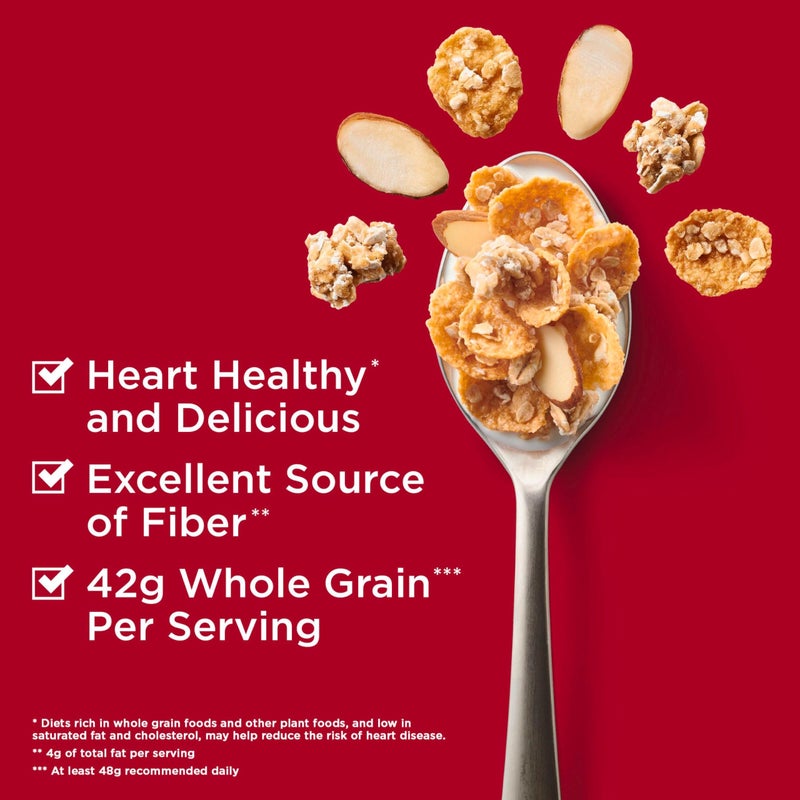 Oatmeal Crisp Heart Healthy Cereal, High Fiber Cereal Made with Whole Grain, 19.7 oz - Image 4