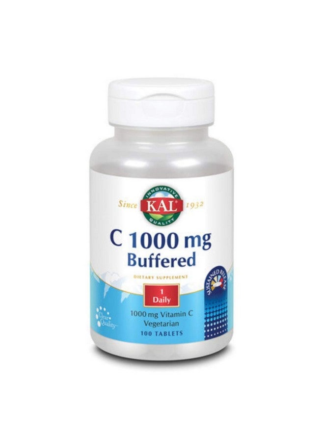 KAL Vitamin C Buffered Sustained Release Tablets, 1000 mg, 100 Count