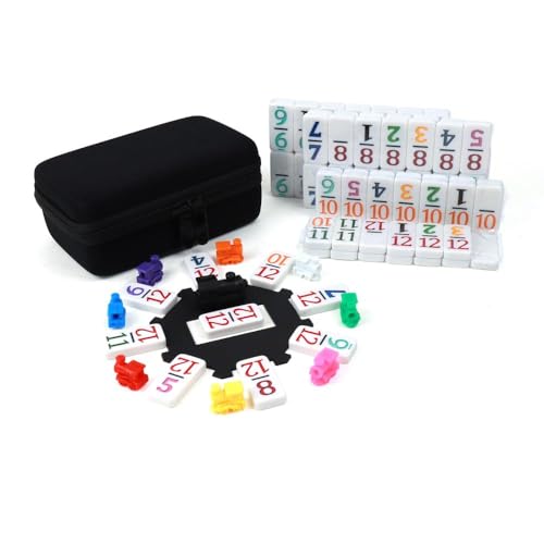 KAILE Mexican Train Dominoes Set with Numbers Colorful Double 12 Numeral Mexican Train Dominoes Set with Durable Travel Case Vibrant Fun for Family Game Night Parties and Gatherings - Image 5