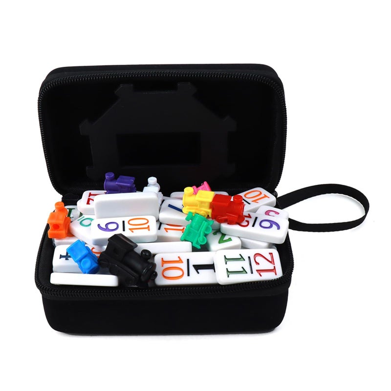 KAILE Mexican Train Dominoes Set with Numbers Colorful Double 12 Numeral Mexican Train Dominoes Set with Durable Travel Case Vibrant Fun for Family Game Night Parties and Gatherings - Image 3