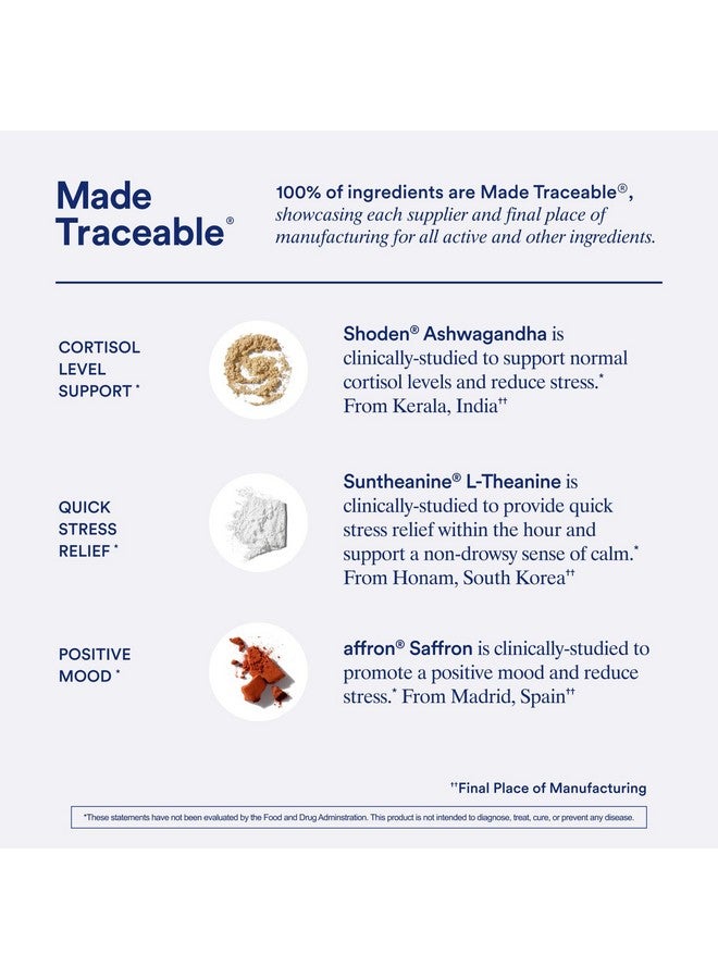 Ritual Stress Relief Supplement BioSeries with 8-Hour Release to Support Natural Cortisol Response and Promote Calm (Shoden® Ashwagandha, Suntheanine® L-Theanine, and Saffron as affron®*) 30 Day - Image 4