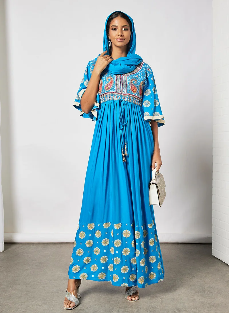HANA & SARA Embroidered Detail Jalabiya