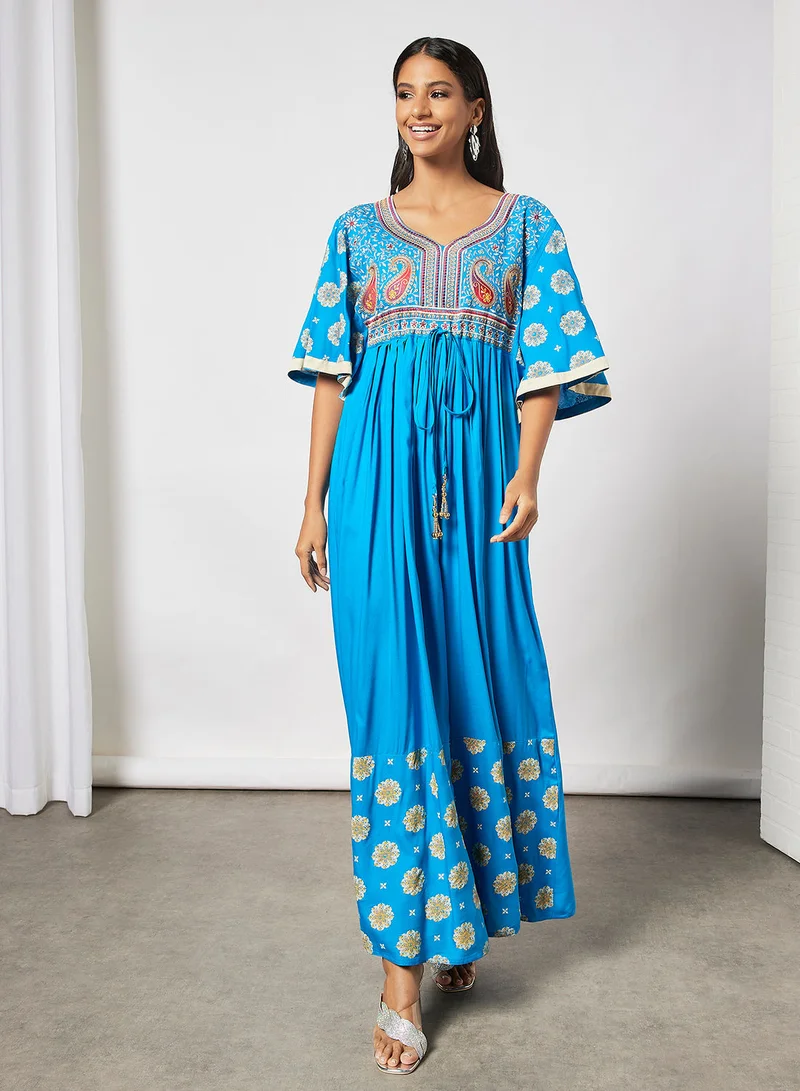 HANA & SARA Embroidered Detail Jalabiya