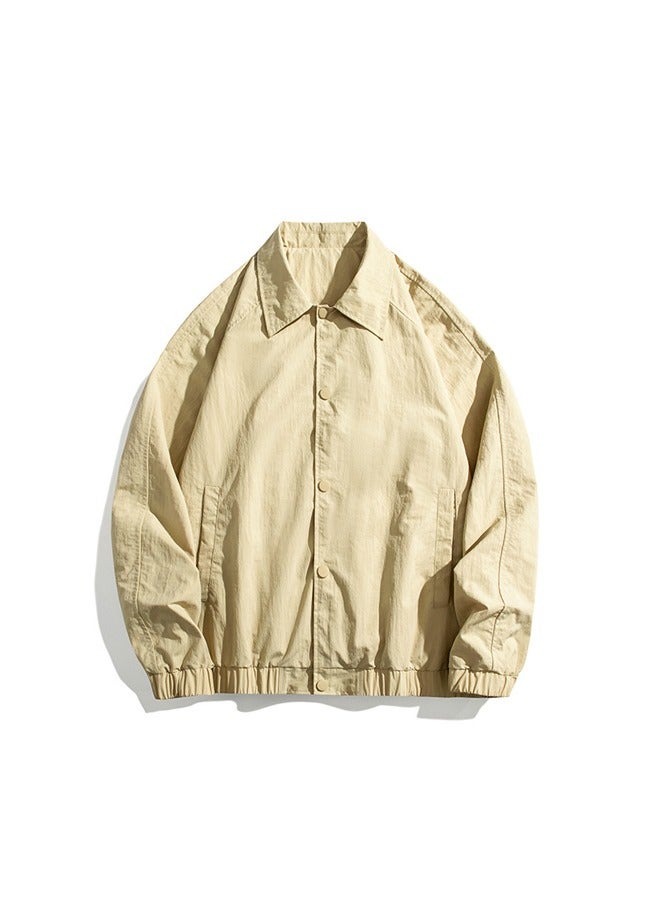 NIBEMINENT جاكيت رجالي كاجوال باللون البيج - Image 2