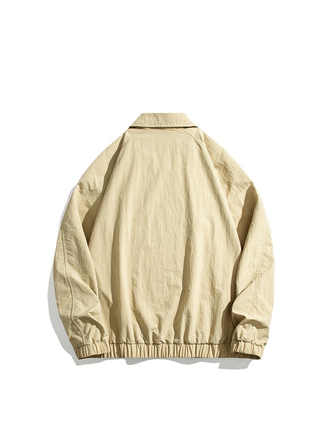 NIBEMINENT جاكيت رجالي كاجوال باللون البيج - Image 3