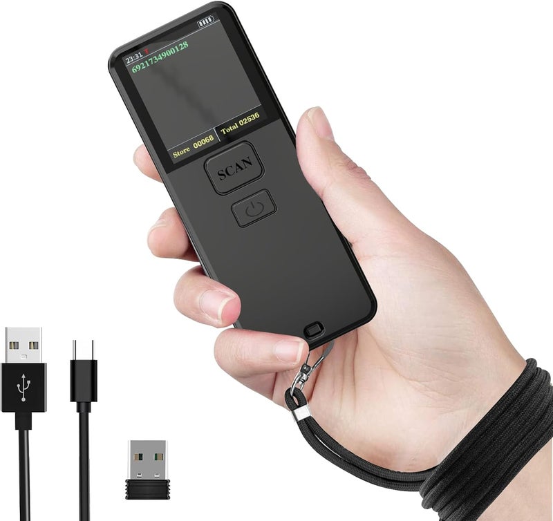 symcode 2D Bluetooth Barcode Scanner Wireless, 3-in-1 Self-Sensing 1D 2D QR Code Scanner for Stock, Portable Bar Code Scanner for PC,POS, iPad, iPhone,Tablet,iOS, Android - Image 1