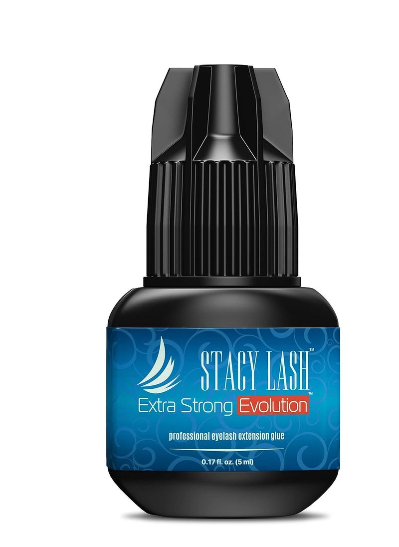 Stacy Lash - Extra Strong Evolution Eyelash Extension Glue + Gel Remover - Stacy Lash / 1-2 sec Drying time/Retention – 8 Weeks/Maximum Bonding Power/Professional Use Only Black Adhesive/Gel Remover/ 15 ml - Image 1