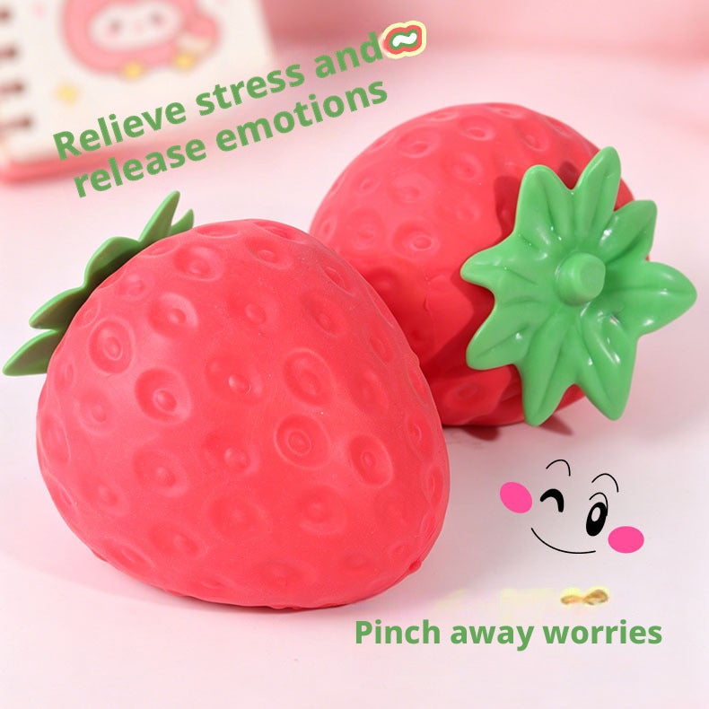 Giant Strawberry Squishy Stress Relief Toy Slow Rebound - Image 2