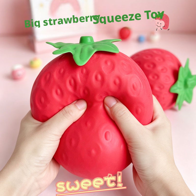 Giant Strawberry Squishy Stress Relief Toy Slow Rebound - Image 1