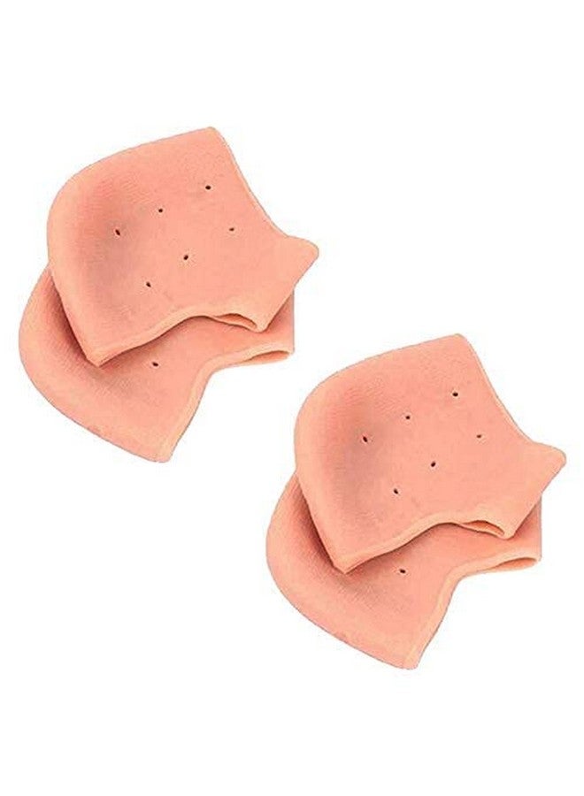 Grun 2Pair Reusable Foot Silicone Heel Socks For Pedicure Against Cracking Chap Pain Protector Moisturizing Breathable Anti Crack Socks - Image 1