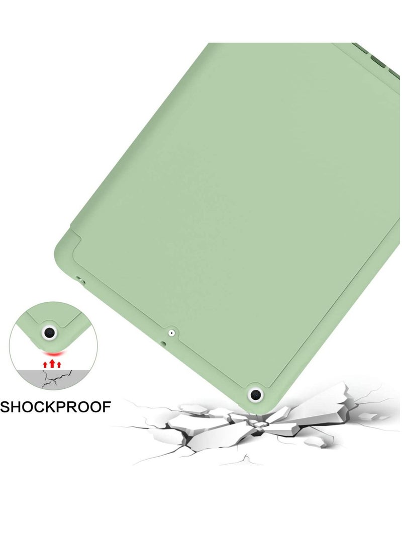 IPad 6th 5th Generation Case With Pencil Holder Premium Folio Folding Stand Smart Auto Wake Sleep Protective Tablet Cover For 9.7" 2018 2017 Matcha - Image 3