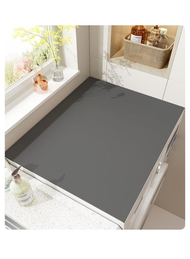 JCD Washer and Dryer Top Protector Mat, Silicone Waterproof Anti-Slip, Grey 60x60cm - Image 1