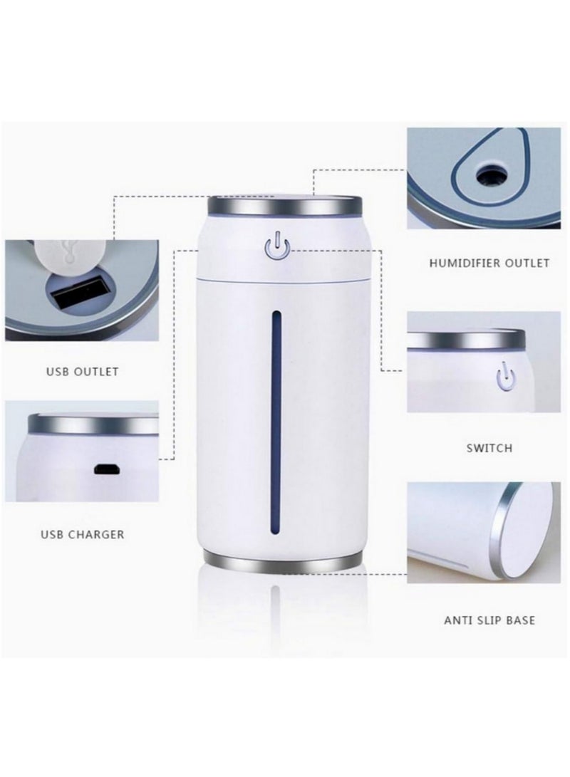 USB Car Essential Oil Diffuser Mini Portable Aromatherapy Aroma Fragrance Humidifier Air Freshener Purifier with USB Fan LED Light for Vehicle Office Travel Home Use  - Image 2