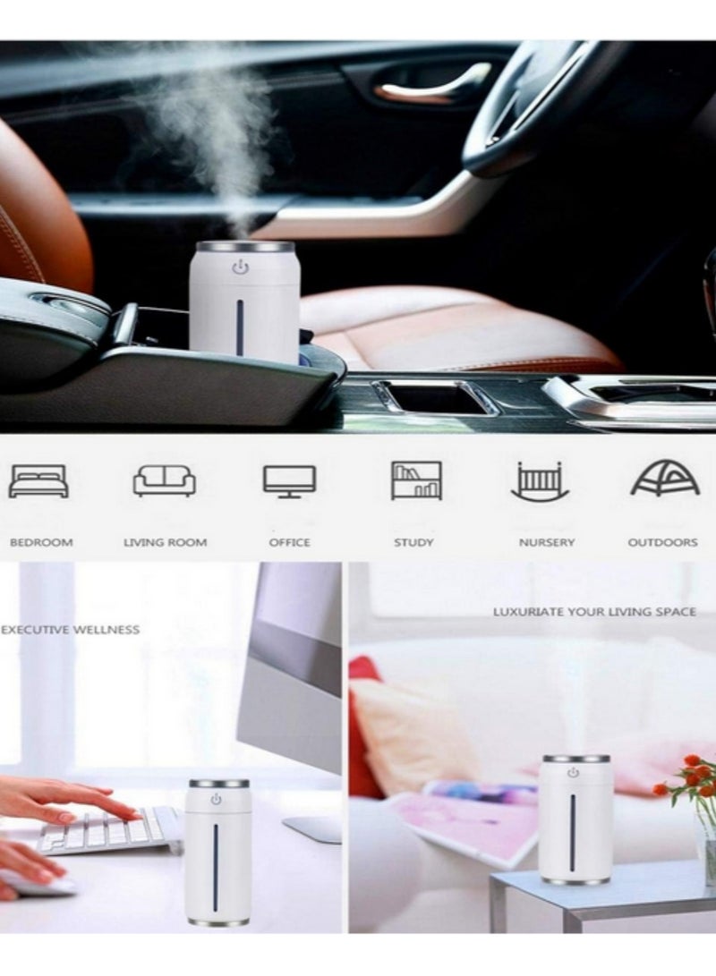 USB Car Essential Oil Diffuser Mini Portable Aromatherapy Aroma Fragrance Humidifier Air Freshener Purifier with USB Fan LED Light for Vehicle Office Travel Home Use  - Image 3