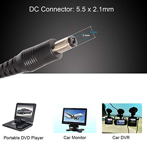 SPARKING DC 5.5 x 2.1mm Car Charger Power Supply Cord - 12v -24v 4FT Cigarette Lighter Male Plug to DC Connector 5.5 x 2.1mm Cable - Image 4