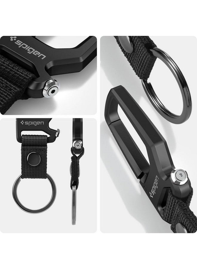 Spigen سبجن كارابيني، مشبك سلسلة مفاتيح السيارة، معدن متين [خفيف ومضغوط] [فتاحة زجاجات] للرجال والنساء، 2 حزمة - أسود - Image 4