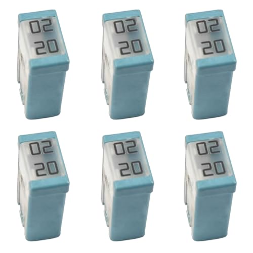 UHANBUT 6PCS 20A 32V Mini Slotted Automotive MCASE Shaped Cartridge Fuse Kit Micro LowProfile Fuses Replacement Universal Vehicle Fuses Assortment for Car Truck SUV 20A - Image 1