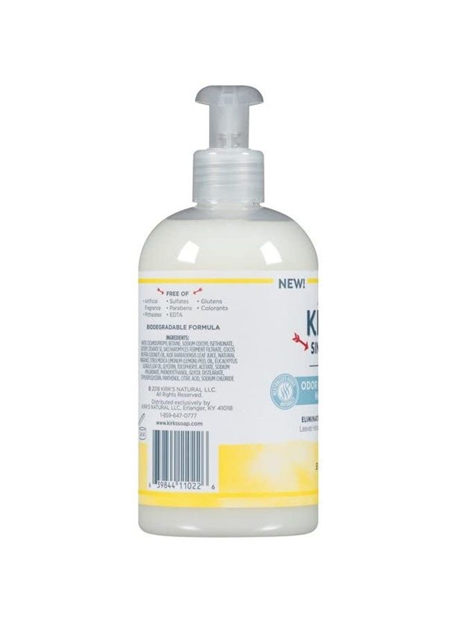 Kirk's Odor-Neutralizing Clean Hand Soap Castile Liquid Soap Pump Bottle | Moisturizing & Hydrating Kitchen Hand Wash | Lemon & Eucalyptus Scent | 12 Fl Oz. Bottle | 4-Pack - Image 1