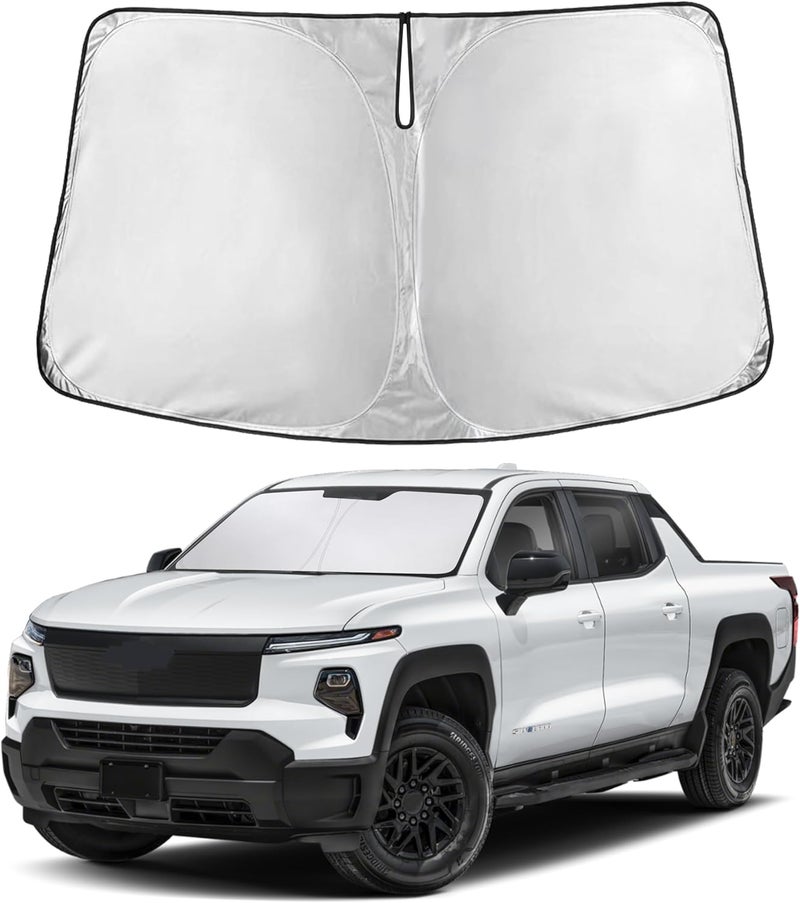 EcoNour Windshield Sunshade for Chevrolet Silverado EV/GMC Sierra EV 2024 2025 2026, Sun Visor for Front Windshield & Window Sun Shade Cover, UV Heat Blocker & Protector, Car Accessories - Image 1