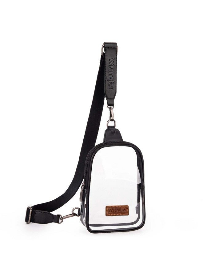 Wrangler Wrangler Crossbody Clear Sling Bags for Women Stadium Approved Cross Body Purse with Detachable Strap for Sports Events Concerts WG87-226BK  - Image 1