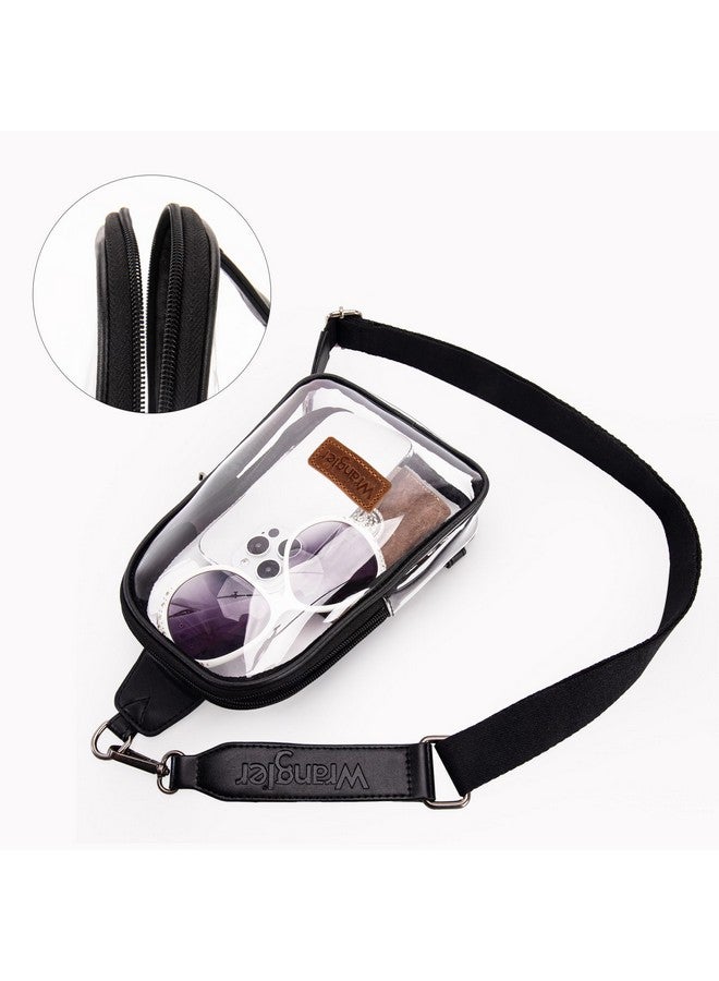 Wrangler Wrangler Crossbody Clear Sling Bags for Women Stadium Approved Cross Body Purse with Detachable Strap for Sports Events Concerts WG87-226BK  - Image 4