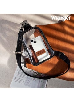 Wrangler Wrangler Crossbody Clear Sling Bags for Women Stadium Approved Cross Body Purse with Detachable Strap for Sports Events Concerts WG87-226BK  - Image 5