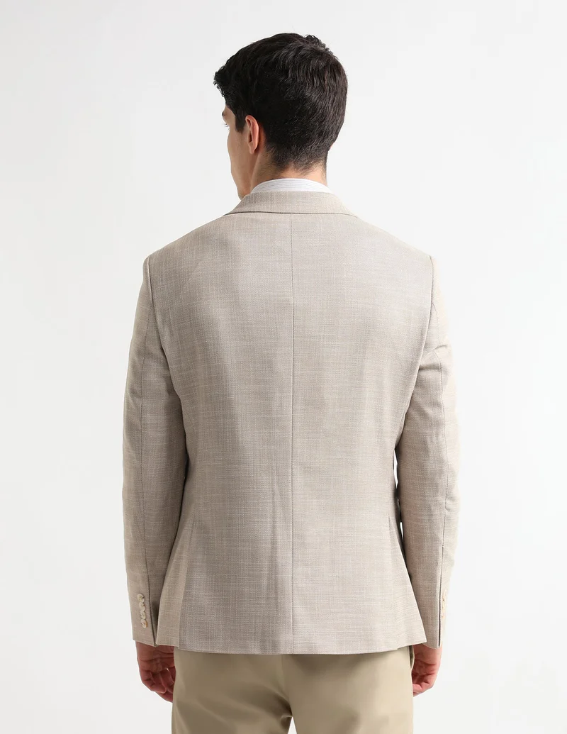 Arrow Light Brown Tailored Fit Dobby Blazer for Men | Best Price UAE